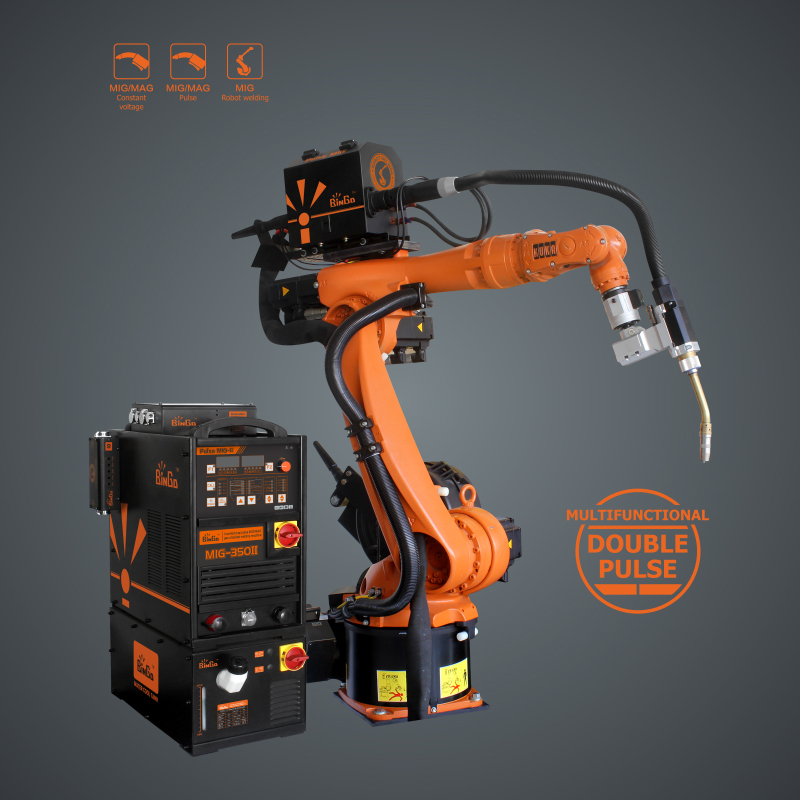 Inverted double pulse MIG/MAG gas shielded welding machine