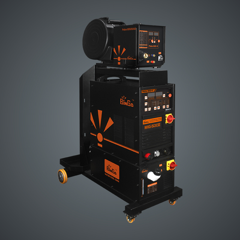 Inverted dual pulse MIG/MAG gas shielded welding machine