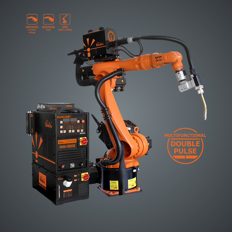 Inverted double pulse MIG/MAG gas shielded welding machine