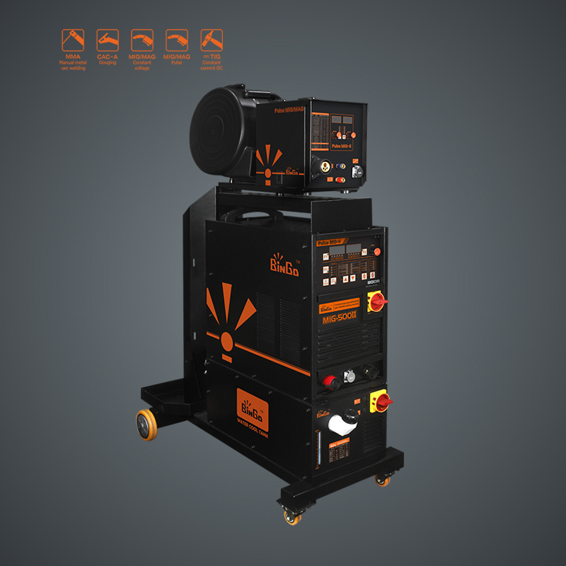 Inverted double pulse MIG/MAG gas shielded welding machine