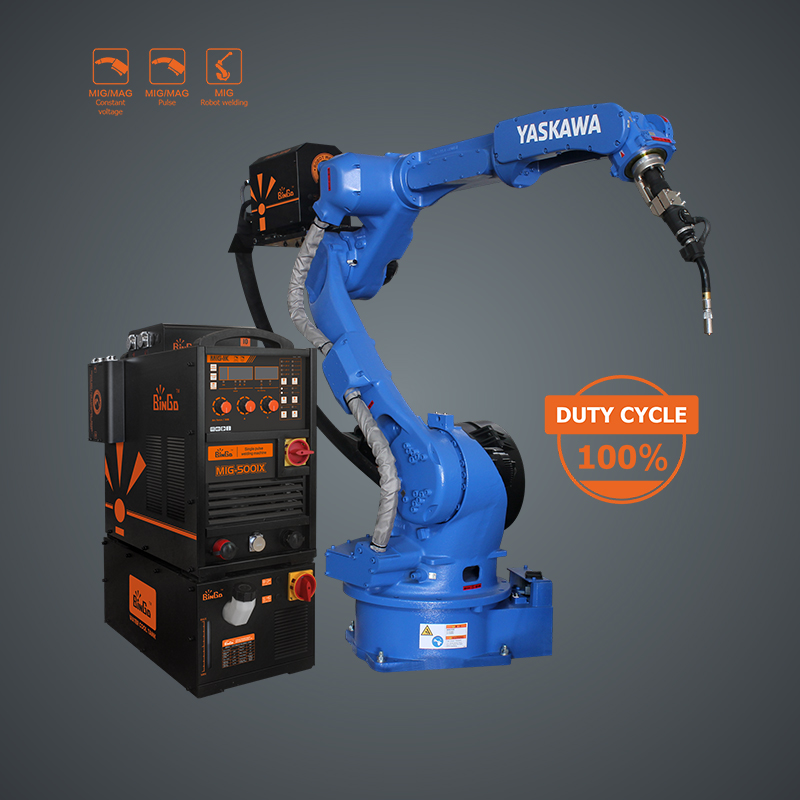 Inverted single pulse MIG/MAG gas shielded welding machine